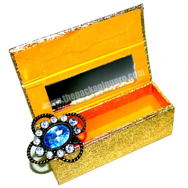 New Design Free Shipping Metal Lipstick Cosmetic Packaging Box With Button.