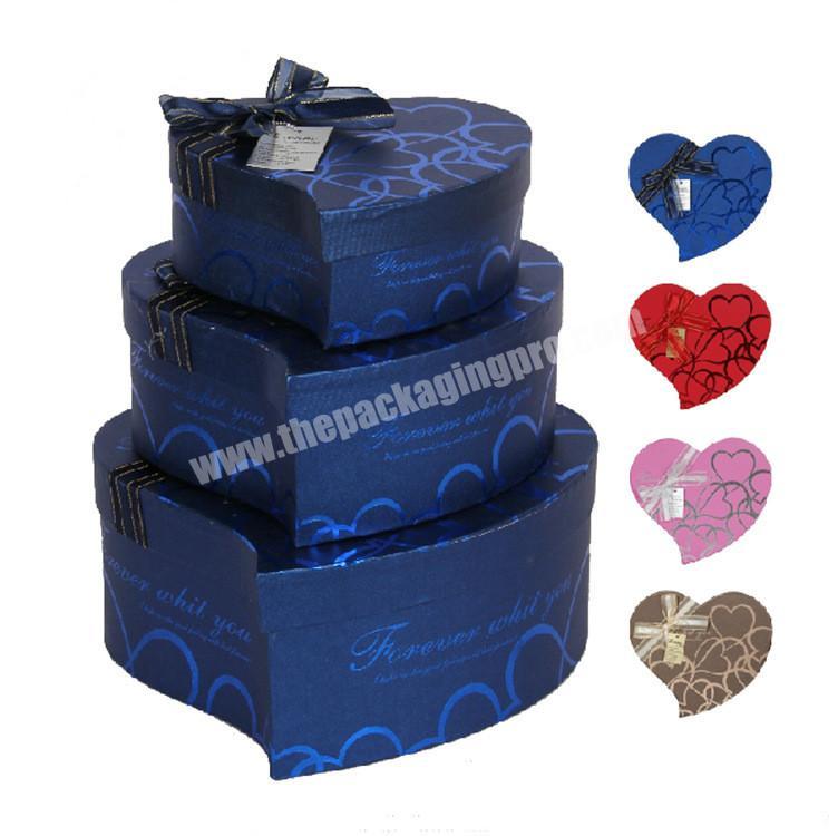 New design heart shaped luxury chocolate packing box with hot stamp
