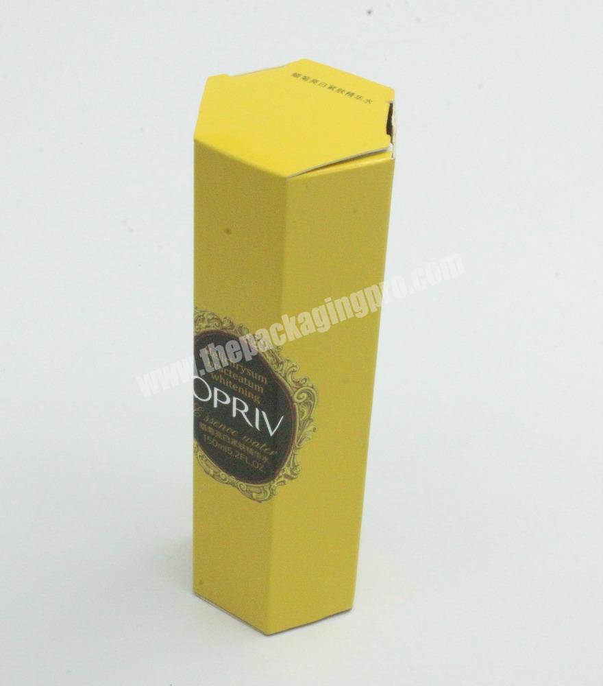 New Design High Quality Hexagon Cardboard Tube For Bottles, Wholesale Printing Yellow Packaging Box