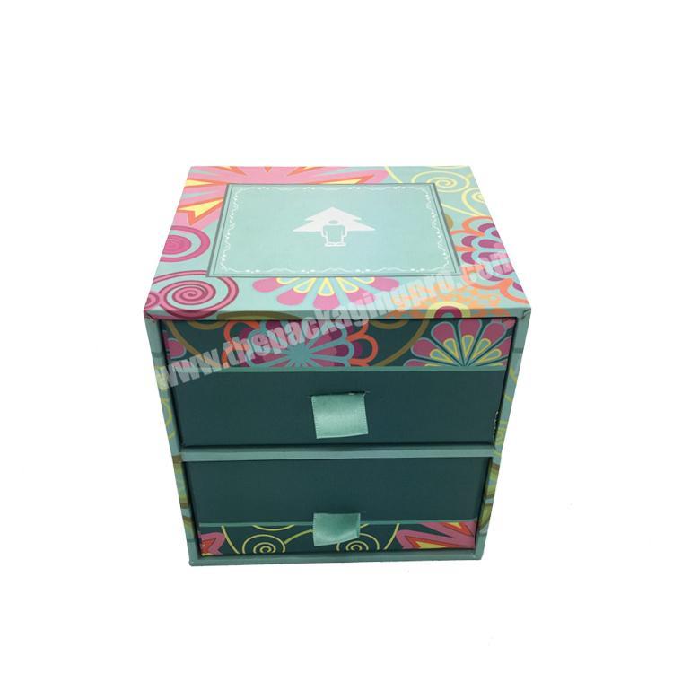 New Design High Quality Printing Double Drawer Mooncake Box Chocolate Candy Sweets Food Gift Box Packaging