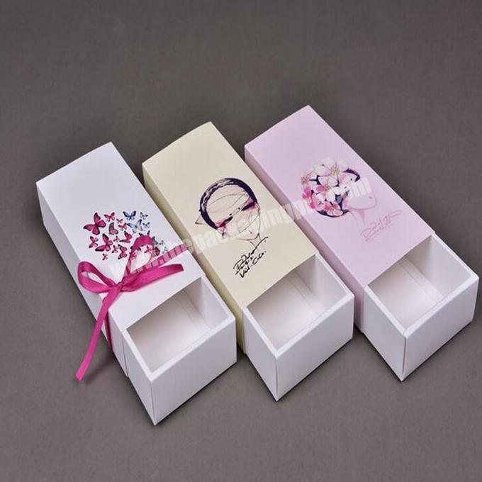 New design kraft drawer gift box cosmetic perfume bottle packaging box beautiful Large size Drawer Kraft wig Packaging Paper Box