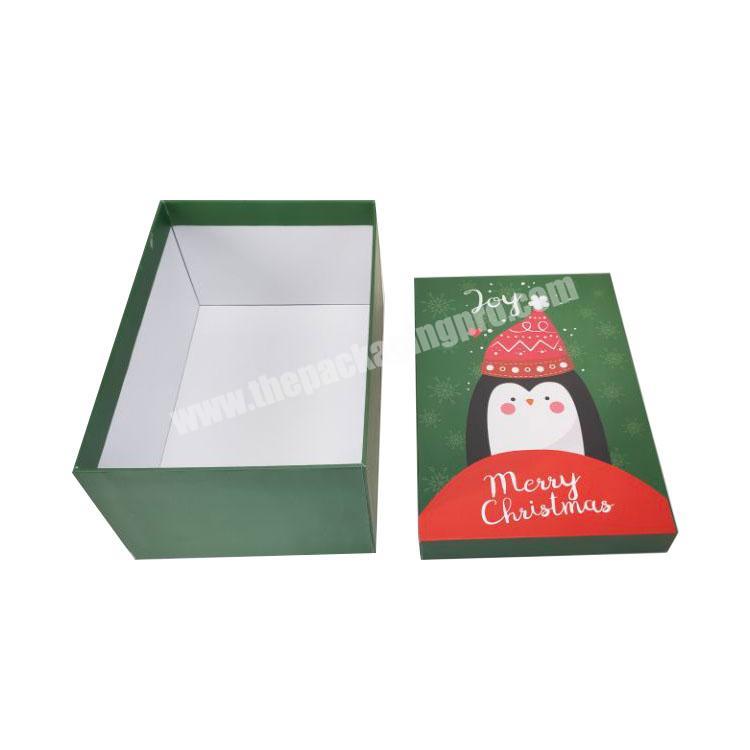 New design Luxury children Santa Custom Logo snowman paper packaging christmas gift box