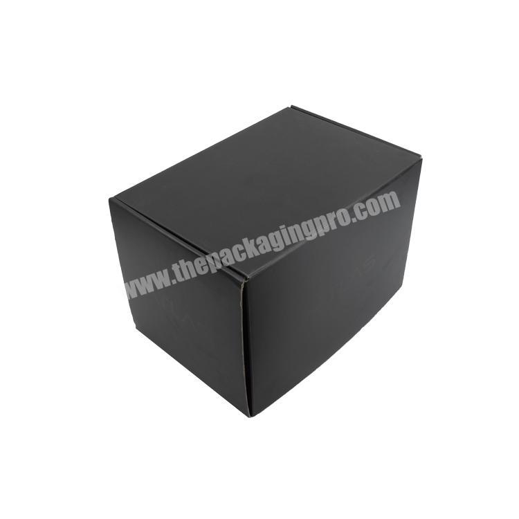 New design luxury large size matt lamination black folding corrugated shipping box for gift