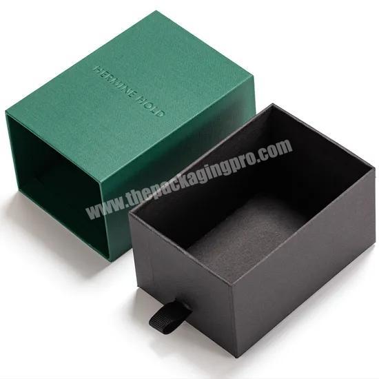 New Designed Gift Drawer Box Luxury Special Green Paper Drawer Boxes Wholesale