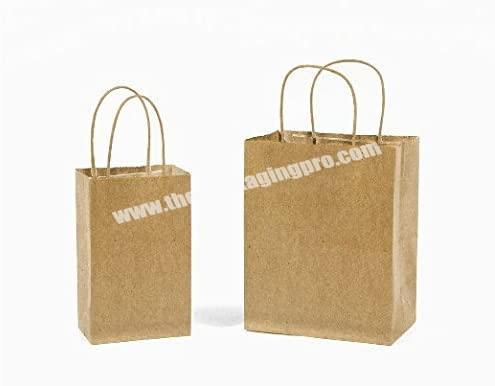 New fashion brown kraft paper bag with logo print