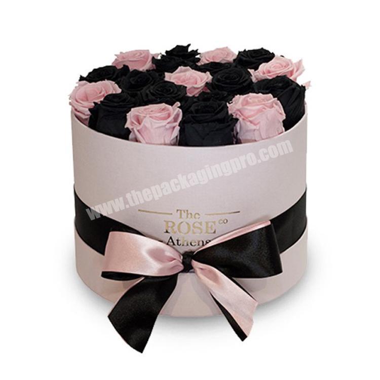 New fashion round cylinder paper box flower cardboard packaging box manufacturers for sale