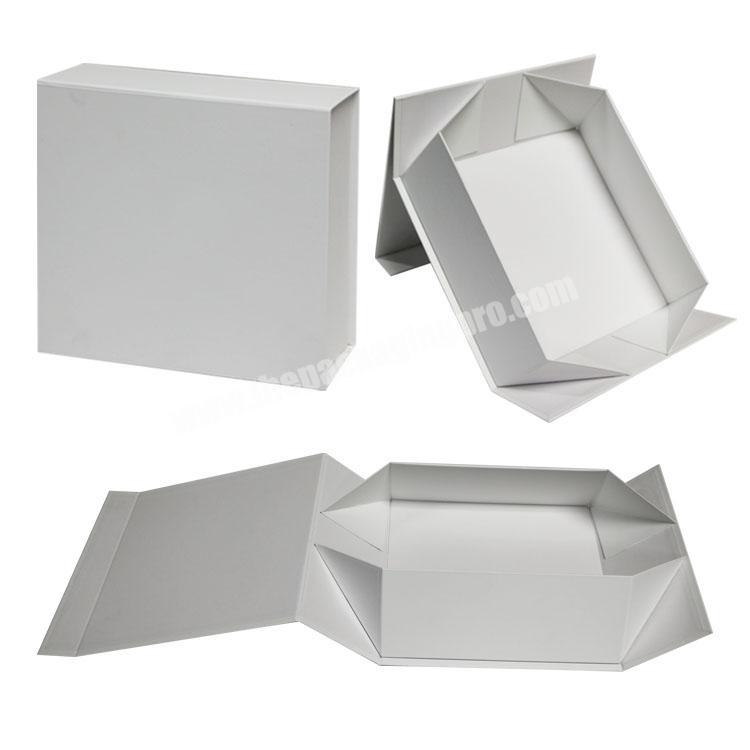 new hot sale white cosmetic rigid folding gift paper packaging box with magnet custom logo for shipping box