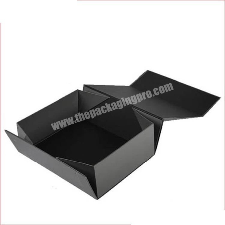 New Hot Stamping Customized Printing Paper Folding Box With Magnetic Ribbon Close