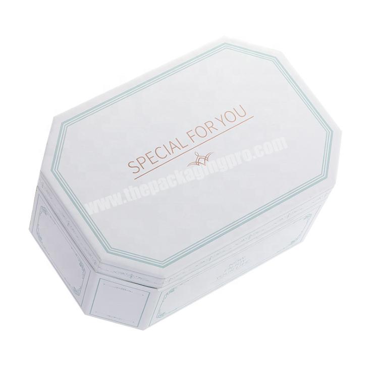 New octagonal gift box European exquisite gift box small fresh letter printing vacuum flask packaging box