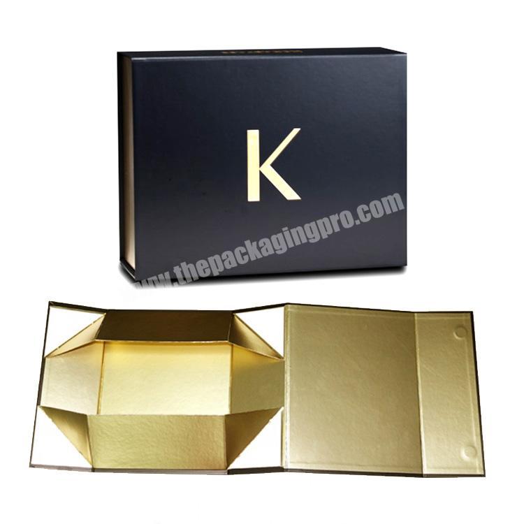 New Printing folding paper box with gold foil LOGO for shipping box packaging
