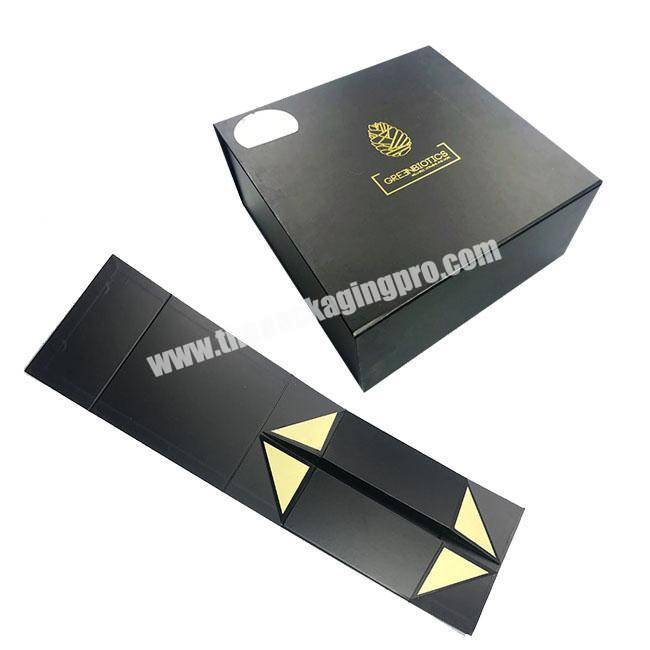New product Custom Cardboard packaging Black paper boxes Wholesale magnetic closure gift box