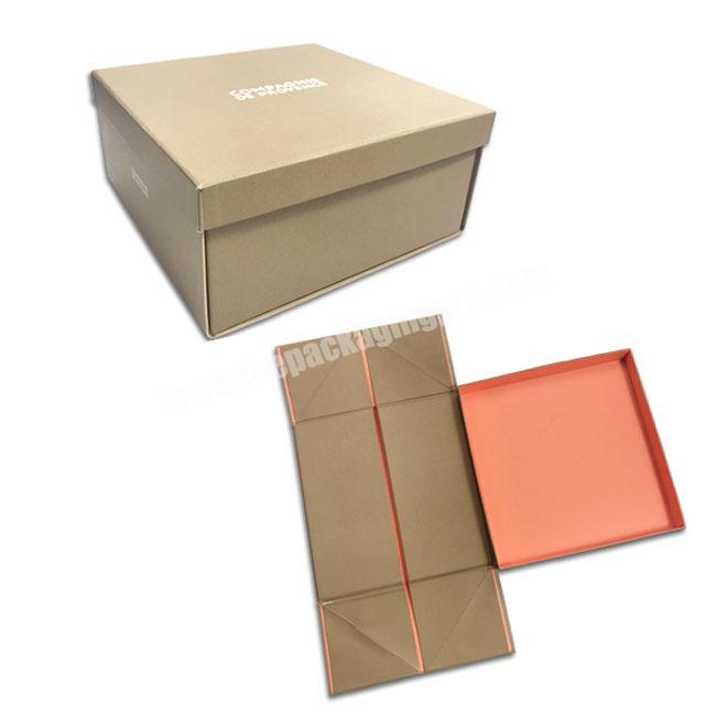 New Product HC Packaging Custom LOGO Kraft paper boxes Wholesale fold paper box with lid