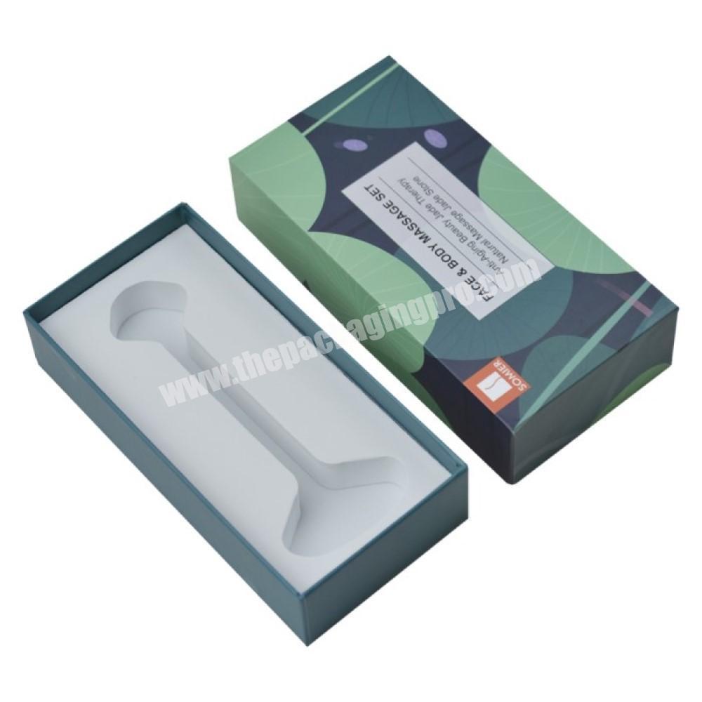 New Products custom lid and base Gift Boxes With EVA Insert For jade facial roller Packing Box