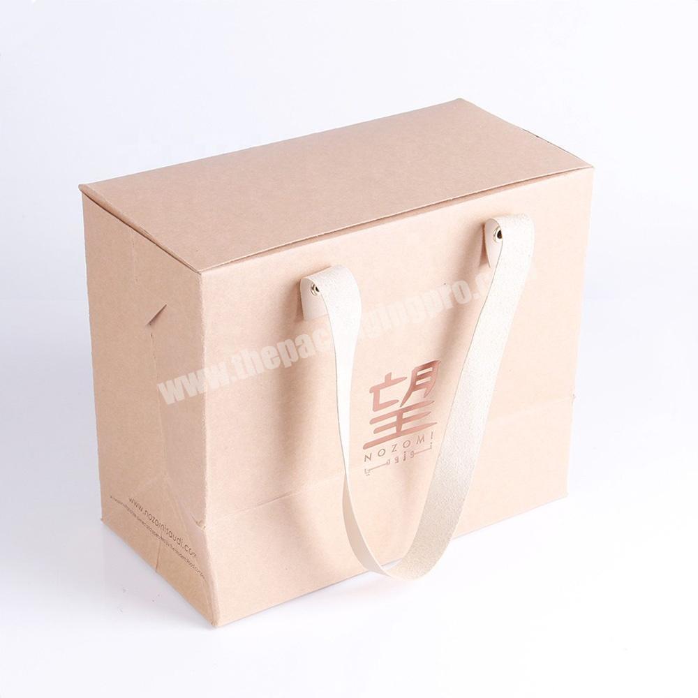 New products high end logo printed hand make customized PP rope kraft paper bottle wine bag