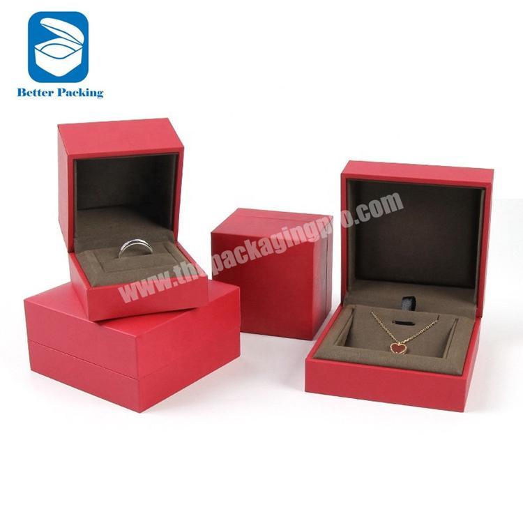 New red clamshell necklace packaging custom jewelry high-end packaging case box