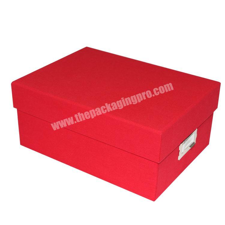 New red top and base 2 pieces gift shoes box packaging boxes