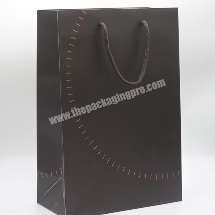 New style Black  paper packing shopping bag gift bag with your own logo