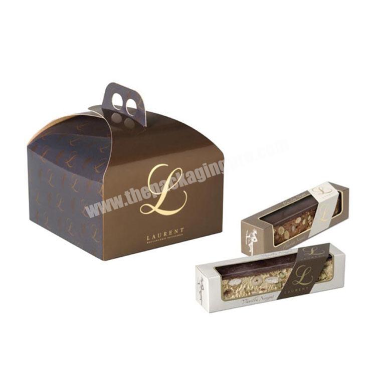 New style cake box packaging with window wholesale