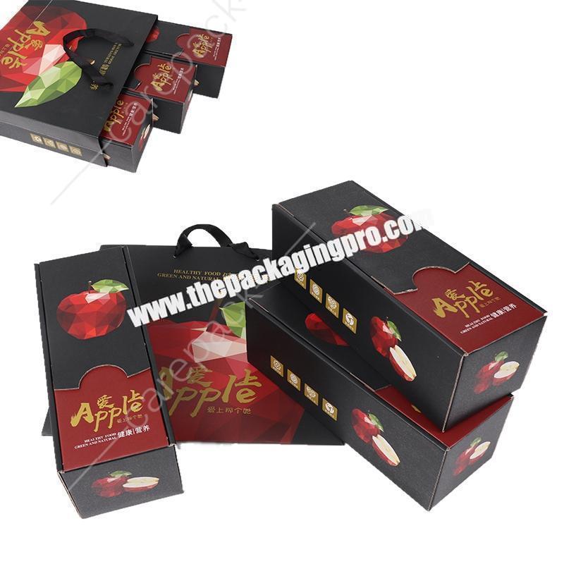 New Style Cartons Corrugated Fresh Fruit Packaging Box for Apple with Handle