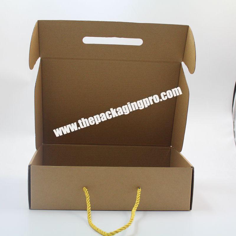 New Style Custom Corrugated Recyclable Big Shoe Box With Handle Packing Boxes For shoe