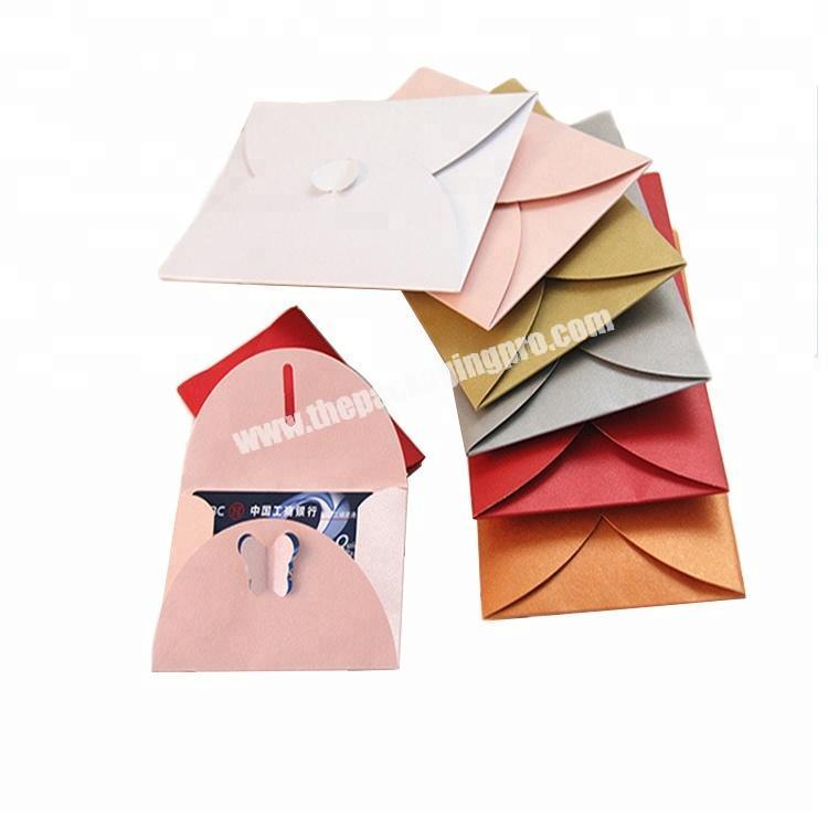 New style custom special paper gift card envelope bag in special open way