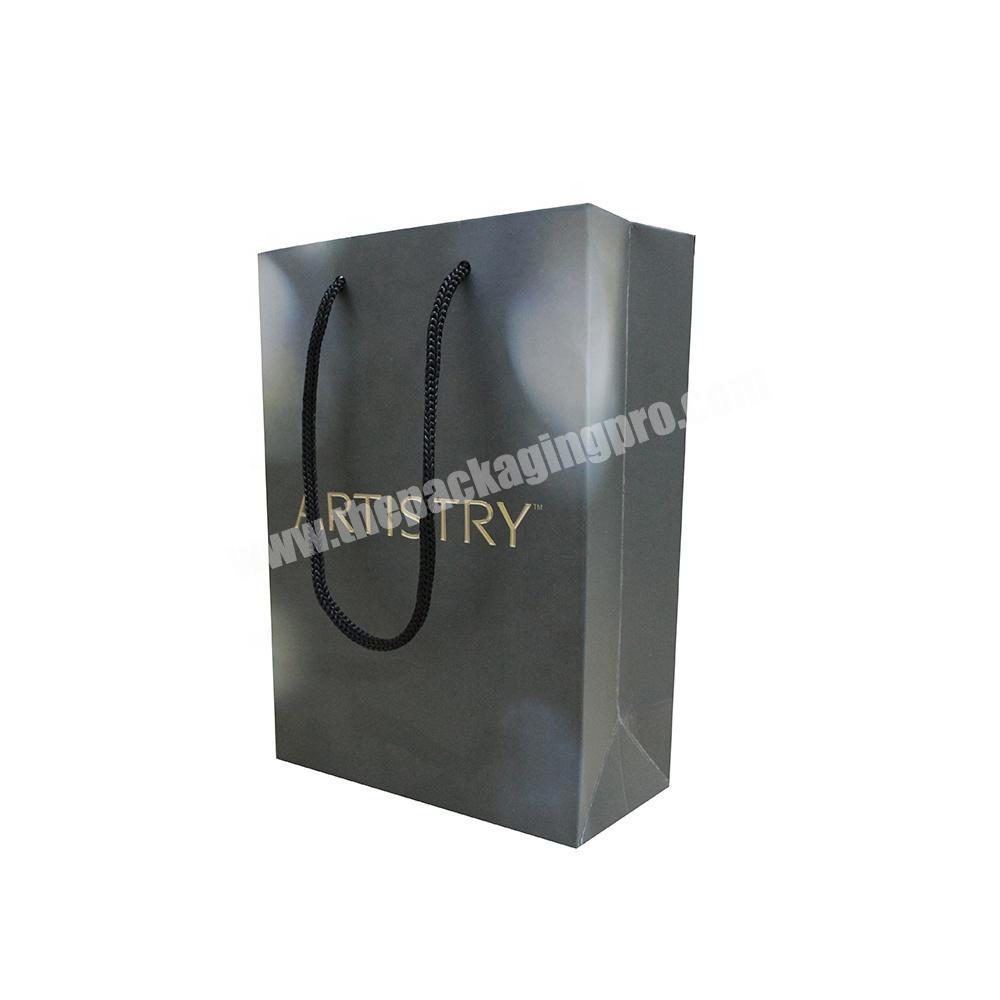 new style high quality luxury best quality black paper shopping bag