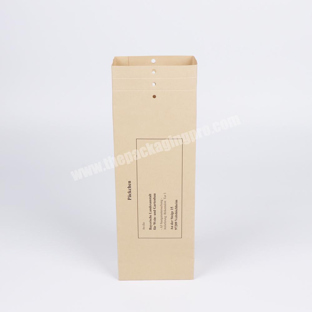 New style luxury customized printed made wine bottle carry packaging paper bag wholesale retail
