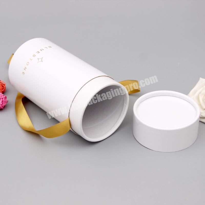 New Style white custom cylinder packaging paper box