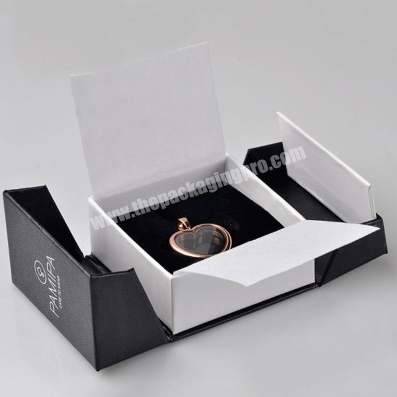 New Style Wholesale Black Cardboard Gift Paper Jewelry Boxes Wedding Ring Box