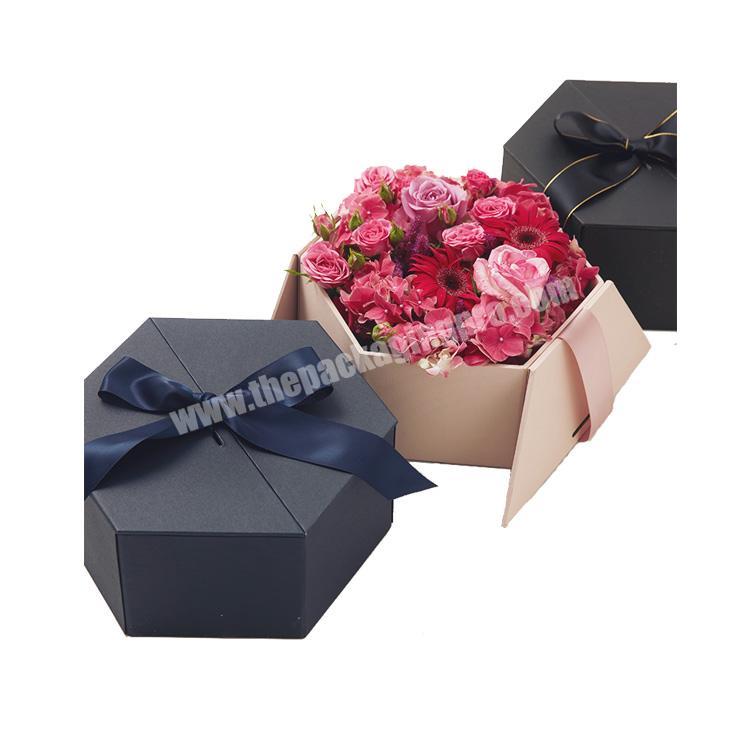 Nice style design luxury paper flower gift box