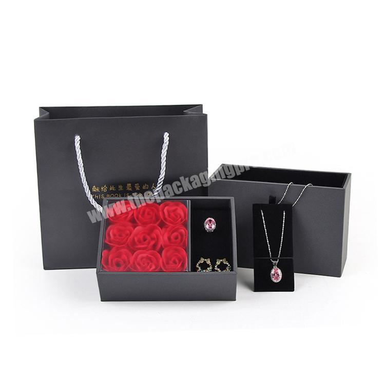 Nine rose soap flower drawer gift box and jewelry gift box for girlfriend 15x10x6CM