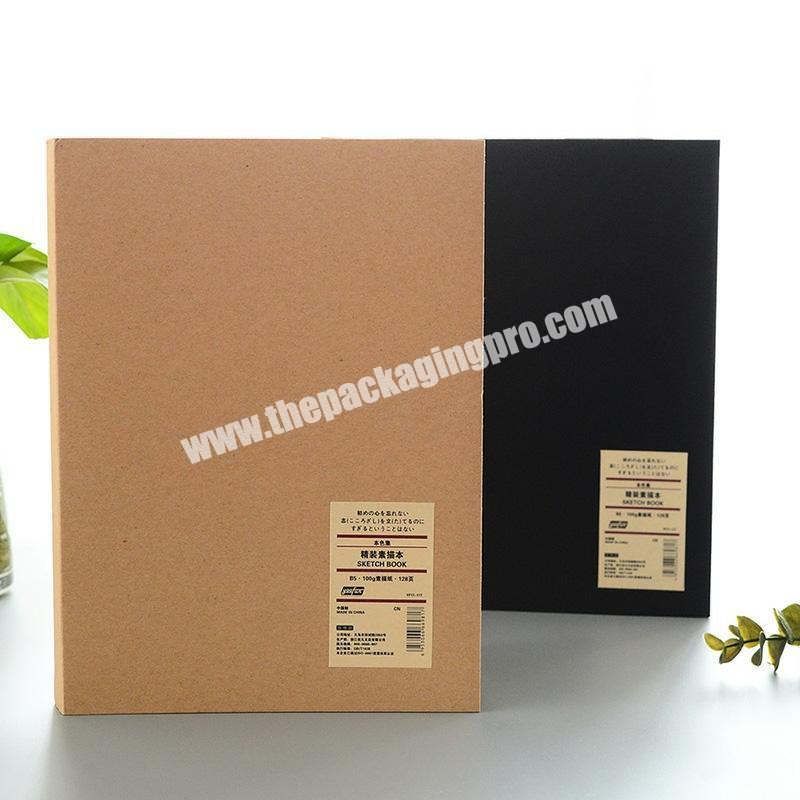 ODM OEM Customized Black Kraft Paper Bound 180GSM Thick Paper