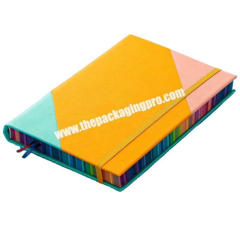 ODM OEM Unique Leather Journal Planner Customized Logo Embossed Debossed UV Printing Notebook With Colored Painted Colorful Edge