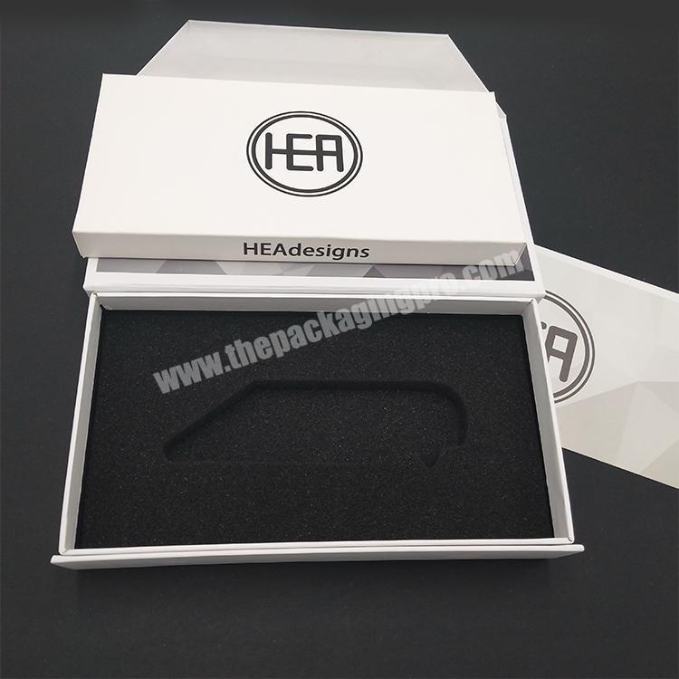 OEM all kinds of white storage box magnetic gift box with eva foam