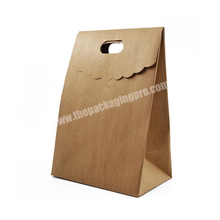 Oem Brand Names Elegant Simple Luxury High Quality Die Cut Handle Paper Bags With No Handles