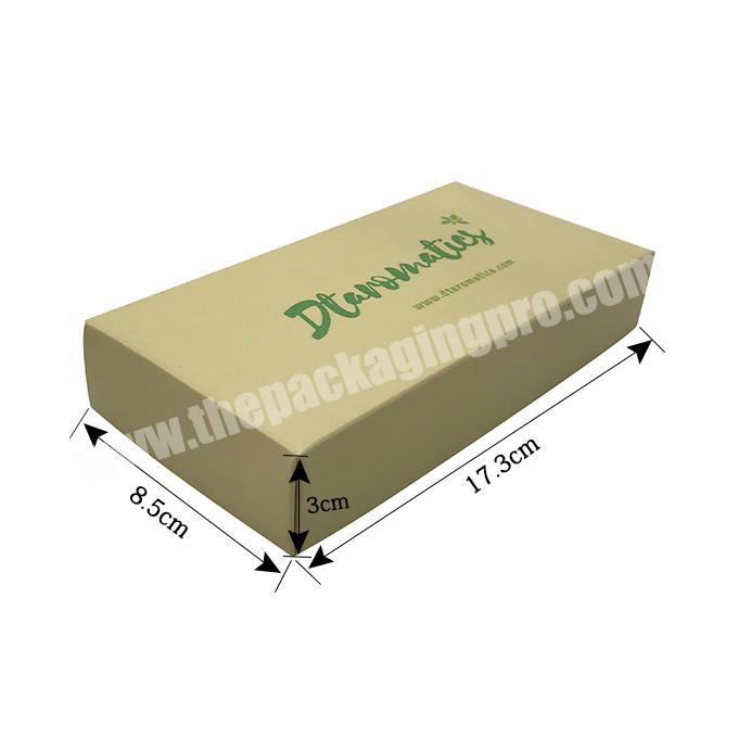 OEM cheap gift box with lid foldable bath towel fabric packaging green paper box soap packaging