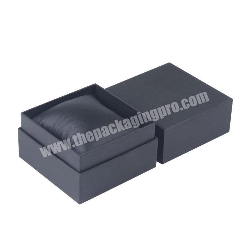 Oem cheap paper single watch storage gift box custom logo black packaging paper box