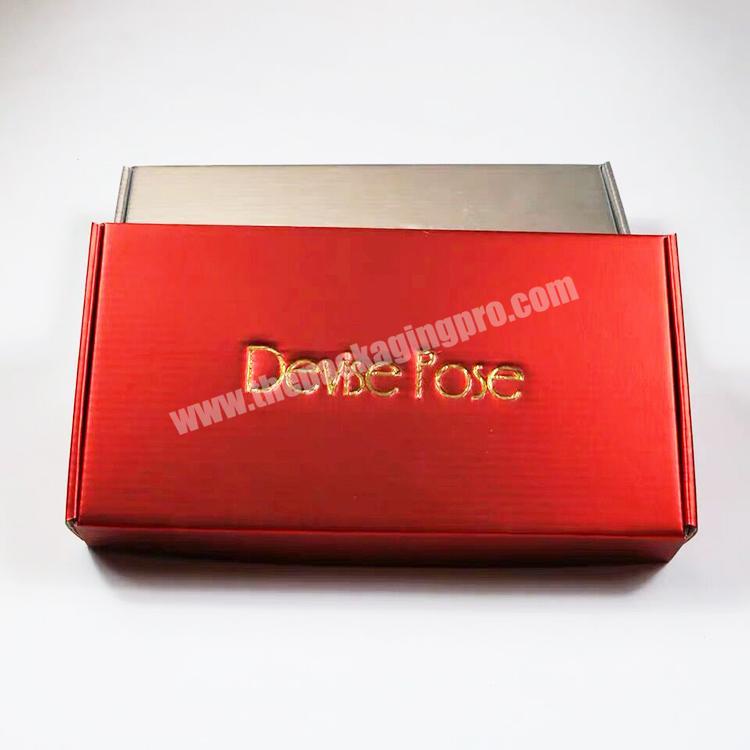 Oem Cosmetics Makeup Pink Full Color Holographic Mailer Box Print Wholesale