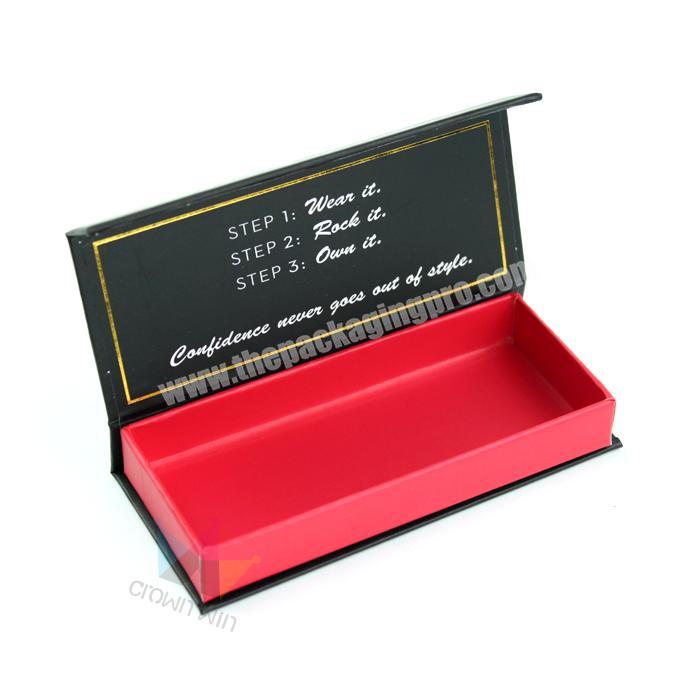 OEM custom black plain packaging box for eyelash