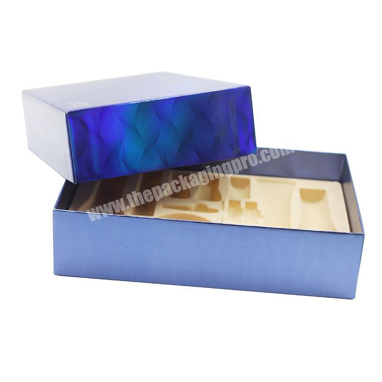 OEM Custom Book Type Blue Printing Paper Packing Gift Box and Paper Gift Box