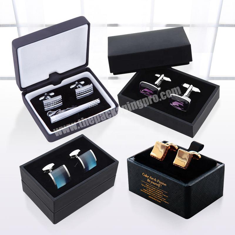 OEM custom wholesale luxury box cufflinks packaging box cufflink gift box  with logo