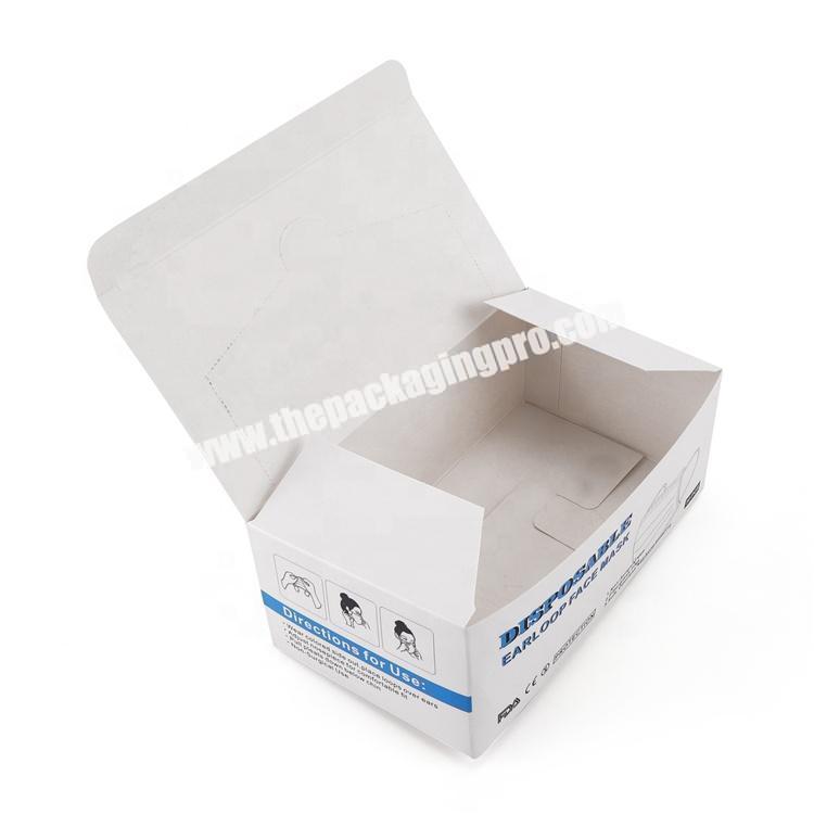 OEM Customize  Boxes for 3ply mask Paper Box Non woven Chirurgical Masque  Packaging Boxes for Surgical Face Mask