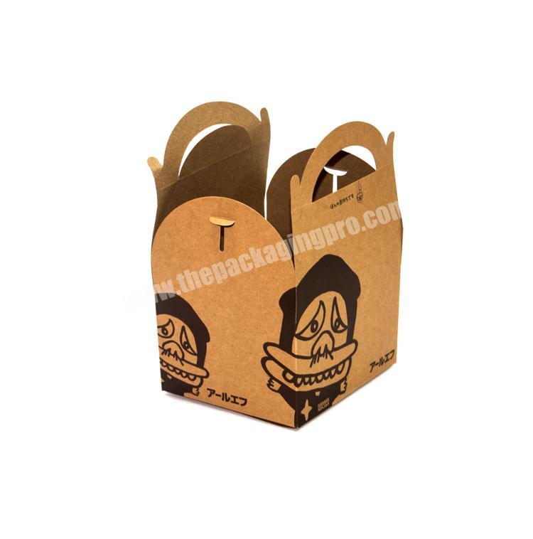 OEM Factory Cupcake packaging paper box food paper box packaging with handle