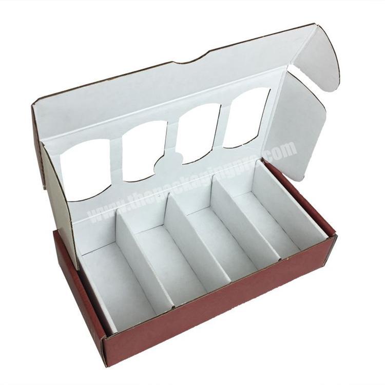 OEM Factory customized white mat lamination folding corrugated box for packing