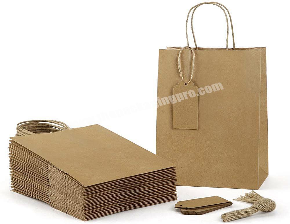 OEM Factory Handmade folded  recycle paper bag printing simple design fashion paper bag