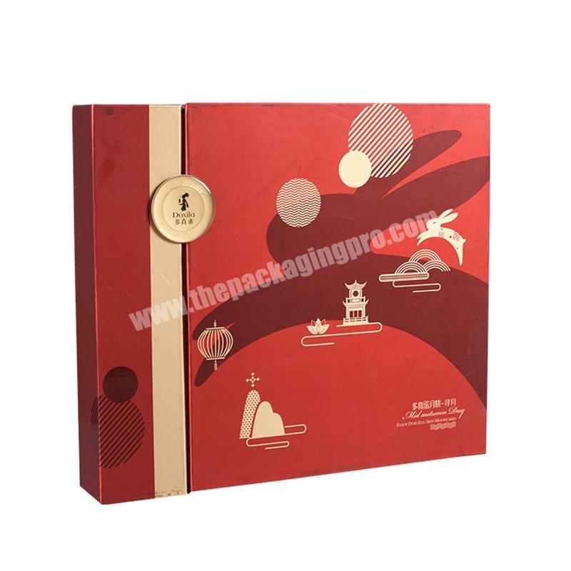OEM Factory New luxury wedding food packaging box snack magnetic Chinese red gift box