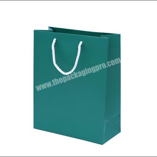 OEM Factory offset printing ecofriendly coated paper bag Glossy green bags printing