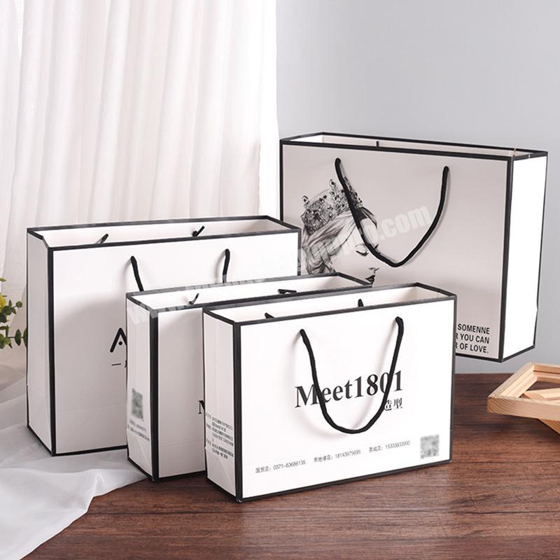 OEM Factory Orange color printing gift box and paper bag together with flat handles