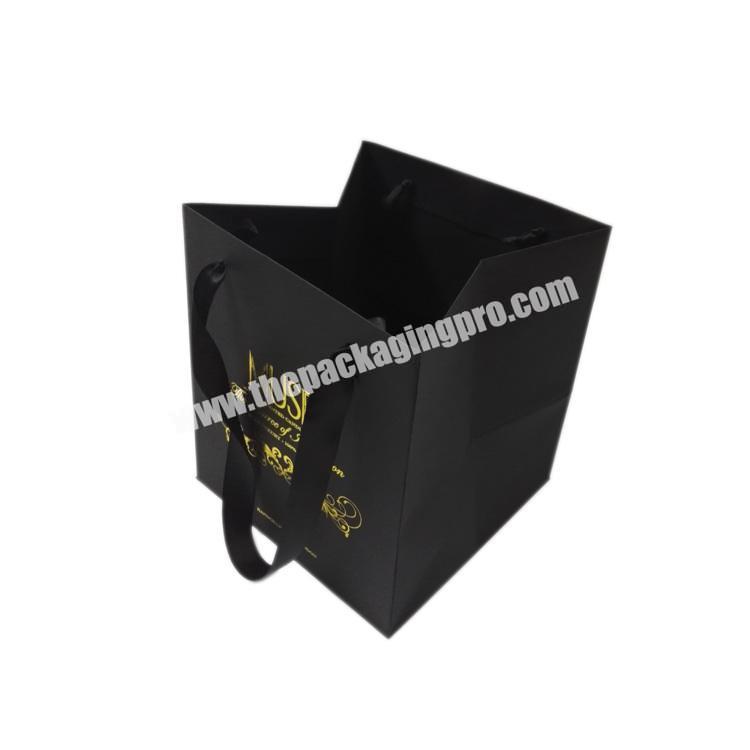 OEM Factory paper bag for wedding gift perfume black