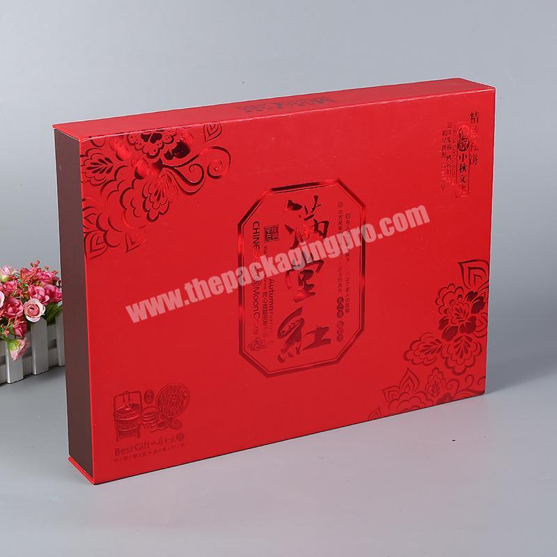 OEM Factory Red color printing cardboard box nice paper box with soft nap looks very luxury paper boxes